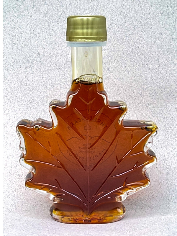 Three Peaks Maple 3.4oz Maple Leaf (Organic Maple Syrup)