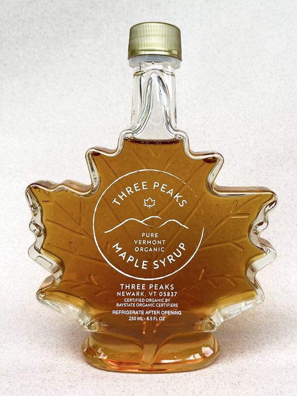 Three Peaks Maple 8.5oz Maple Leaf (Organic Maple Syrup)